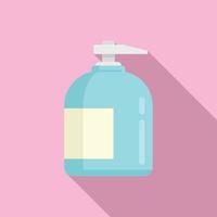 Dispenser soap icon, flat style vector