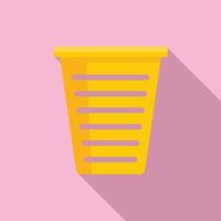 Cleaning basket icon, flat style vector