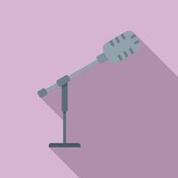 Stage director microphone icon, flat style vector