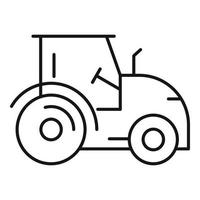 icono de tractor agrícola, estilo de esquema vector