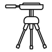 Video camera tripod icon, outline style vector