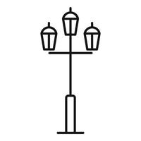 Old light pillar icon, outline style vector