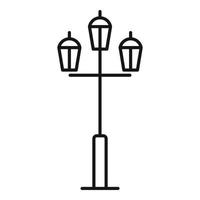 Old light pillar icon, outline style vector