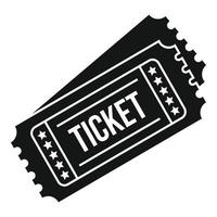 Cinema tickets icon, simple style vector