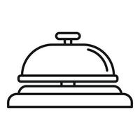 Room service bell icon, outline style vector