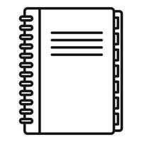 Room service book icon, outline style vector