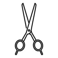 Stylist scissors icon, outline style vector