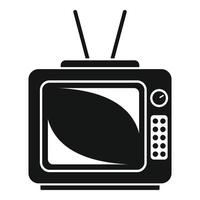 icono de televisor antiguo, estilo simple vector