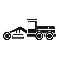 Grader machine building icon, simple style vector