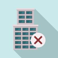 Demolition building icon, flat style vector