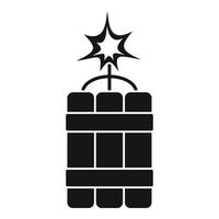 Demolition dynamite icon, simple style vector