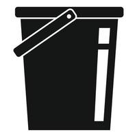 Room service clean bucket icon, simple style vector