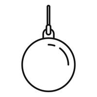 Wrecking ball icon, outline style vector