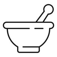 Cosmetic bowl icon, outline style vector