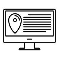 Online guide icon, outline style vector