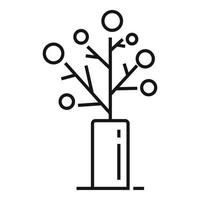 Landscape designer tree icon, outline style vector