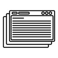 Web page testing icon, outline style vector