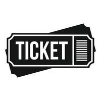 Guide paper ticket icon, simple style vector