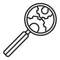 Search testing software icon, outline style vector