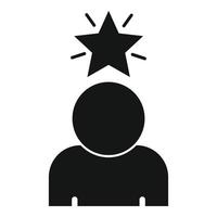 Star recruiter icon, simple style vector