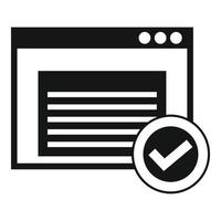 Recruiter web page icon, simple style vector