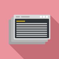 Web page testing icon, flat style vector