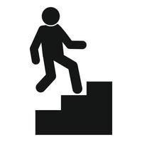 Career stairs icon, simple style vector