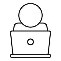 It administrator icon, outline style vector