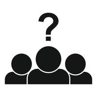 Recruiter expert question icon, simple style vector