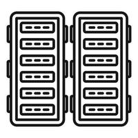 Testing software icon, outline style vector