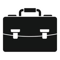 Office briefcase icon, simple style vector