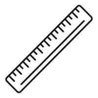 School ruler icon, outline style vector