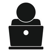 It administrator icon, simple style vector
