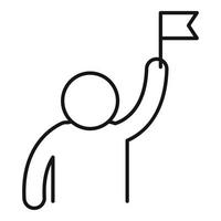 Guide street man icon, outline style vector