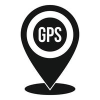 icono de punto de guía gps, estilo simple vector