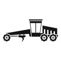 Grader machine icon, simple style vector