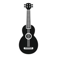 Wood guitar icon, simple style vector