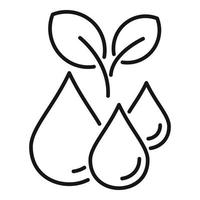 Cream drop icon, outline style vector