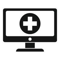 Server it admin help icon, simple style vector