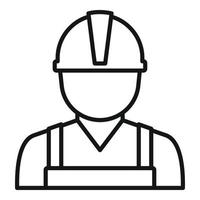 Demolition worker icon, outline style vector