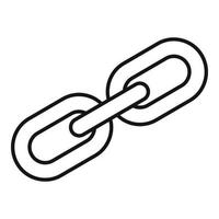 Links strategy chain icon, outline style vector