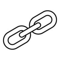 Links strategy chain icon, outline style vector