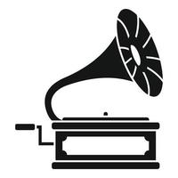 Gramophone icon, simple style vector