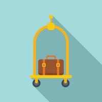 Room service bag transport icon, flat style vector