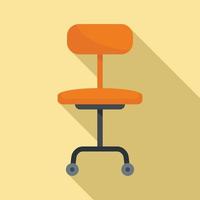 Stylist chair icon, flat style vector