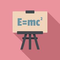 Physics formula icon, flat style vector