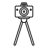 Camera stand icon, outline style vector