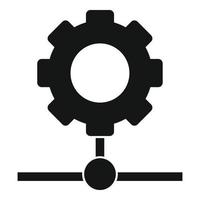 Gear network icon, simple style vector