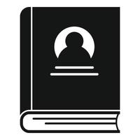 Sociology old book icon, simple style vector