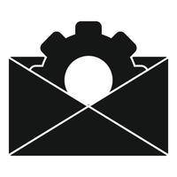 icono de estrategia de vínculo de retroceso de correo web, estilo simple vector